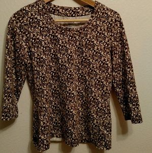 Patterned Croft & Barrow long sleeve shirt, small
